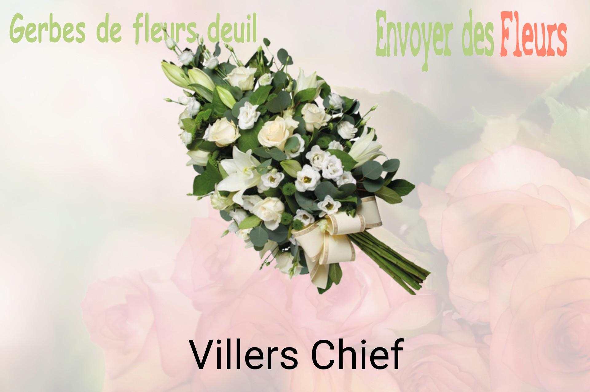 Gerbe de fleurs de deuil livrée à Villers-Chief